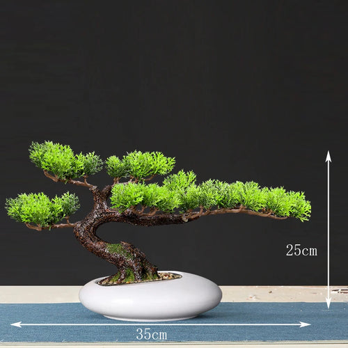 faux arbre bonsaï décoratif pour salon et aménagement paysager - vue 15 sur 36