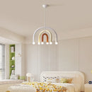 Creative Colorful Rainbow Pendant Lamps Iron E14 LED Bedroom Hanging Light Art Design Girl Kids Room Chandelier Lighting Indoor