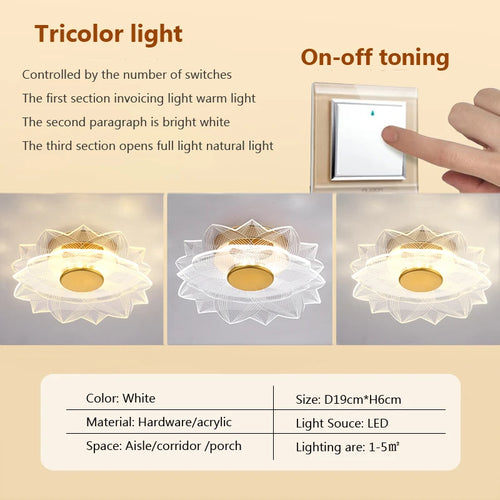 plafonnier led moderne en acrylique design pour intérieur décoratif - vue 18 sur 18