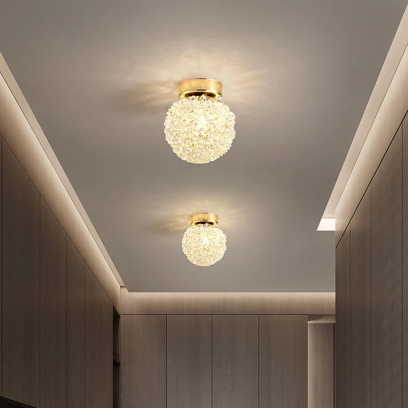 lampe suspendue moderne en cristal avec cordon réglable