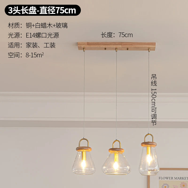 suspension abat-jour en verre transparent style art déco pour éclairage intérieur - vue 10 sur 11
