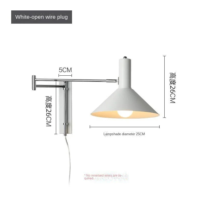 applique murale led vintage rotative pliante pour hôtel - vue 12 sur 12