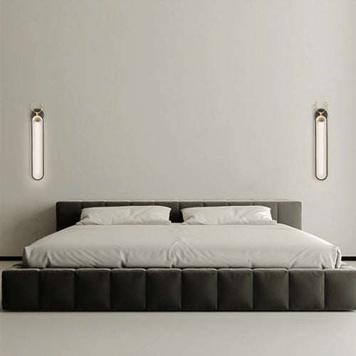 applique murale à led en cuivre tête de cerf art déco moderne - vue 5 sur 12