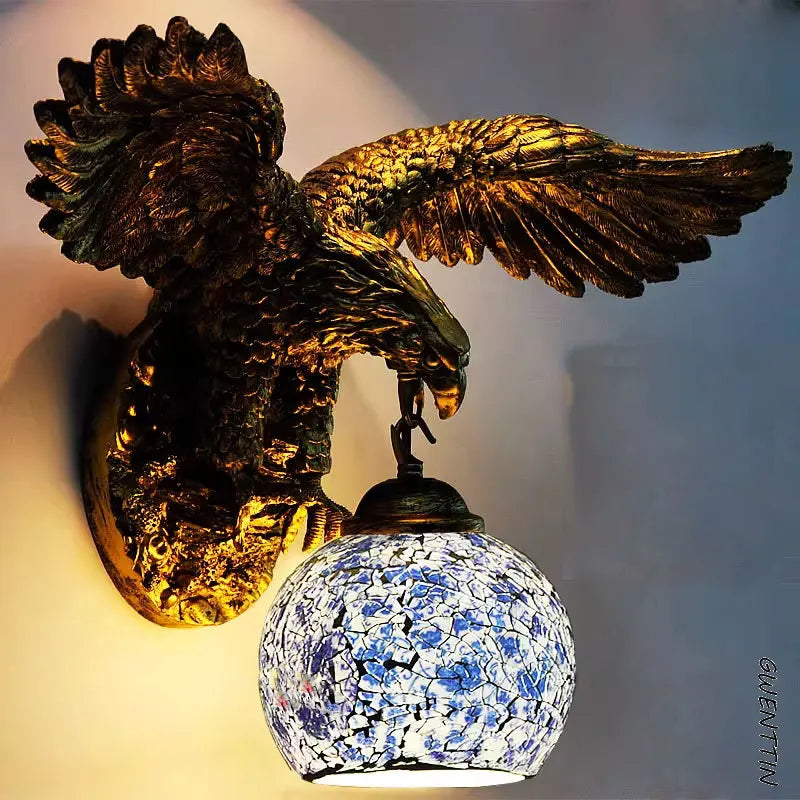 applique murale eagle décoration rétro bohème lumineuse artistique - vue 4 sur 18