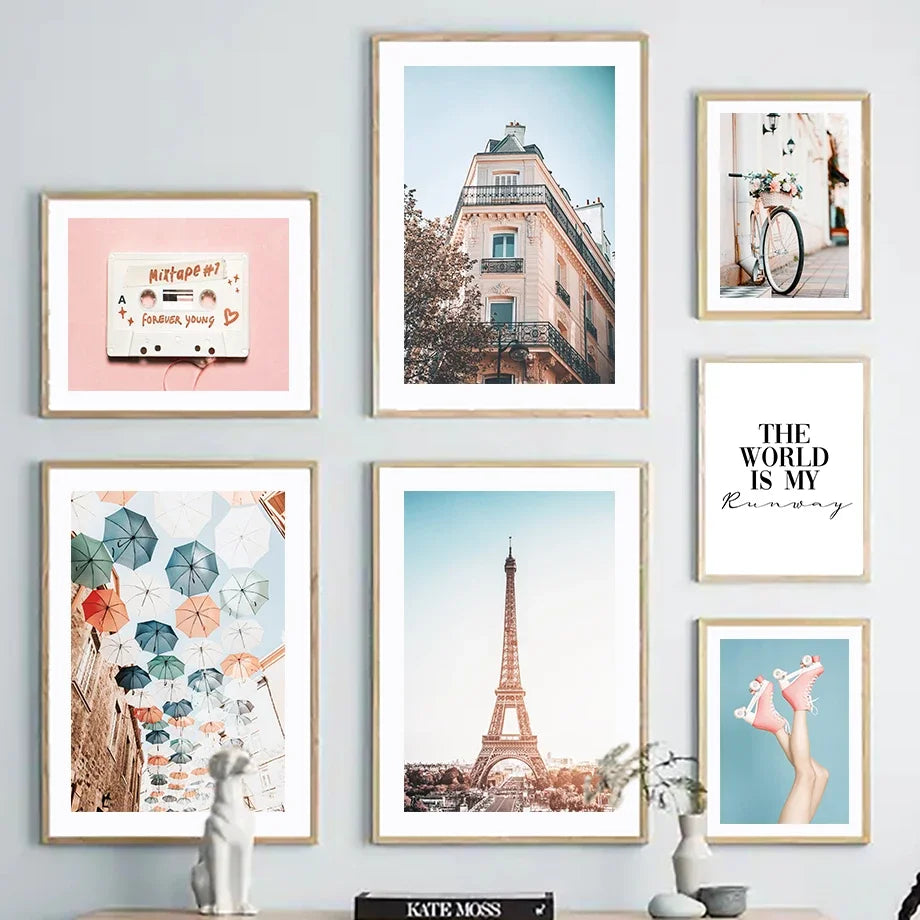 décoration murale style urbain londres et paris pour filles - vue 4 sur 6