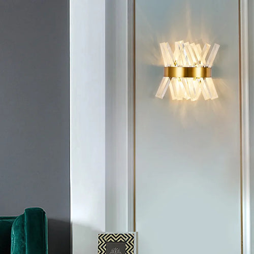 applique murale moderne en cristal pour éclairage intérieur décoratif