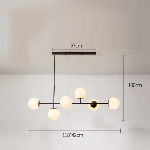 suspension nordique moderne en verre pour salon - vue 16 sur 16
