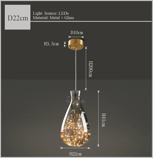 lustre de luxe en verre et laiton éclairage décoratif starlight - vue 8 sur 10