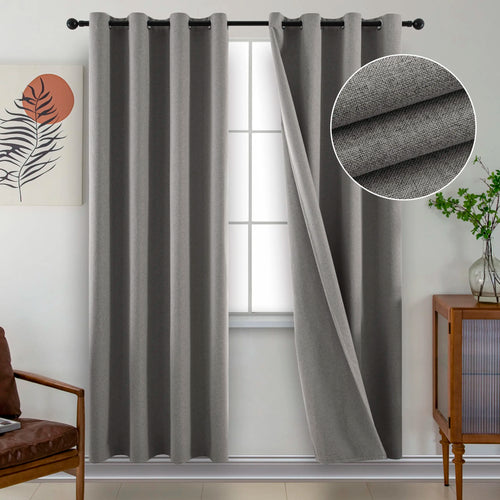 Rideau occultant sur mesure isolant phonique salon chambre - vue 4 sur 10