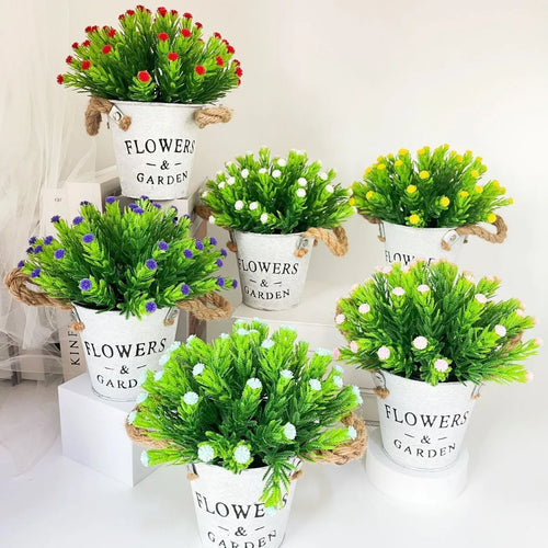 fleur artificielle en pot pour décoration créative et festive - vue 3 sur 10