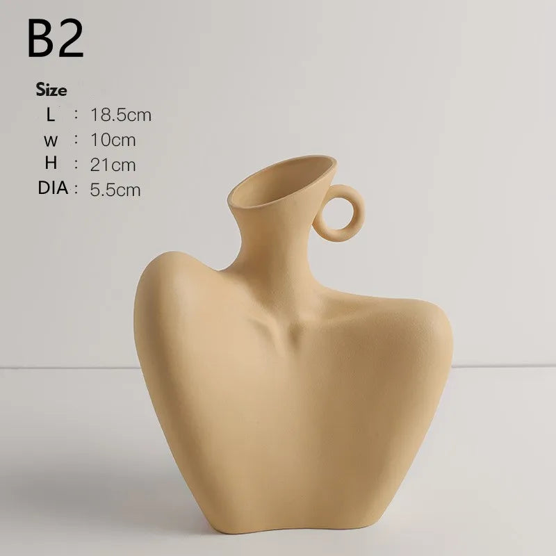 vase humain créatif en céramique pour décoration moderne - vue 9 sur 10