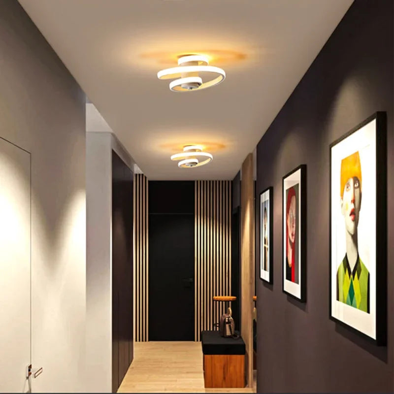 plafonnier à led moderne pour éclairage intérieur design nordique - vue 6 sur 8