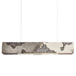 Lustre design longue rectangulaire avec touche coloré Hazel