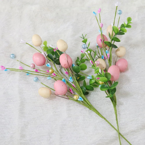 décoration œuf artificiel fleurs mousse pour pâques diy - vue 2 sur 17