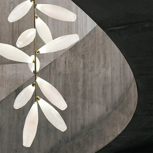 lustre moderne en verre nordique pour décoration intérieure - vue 6 sur 14