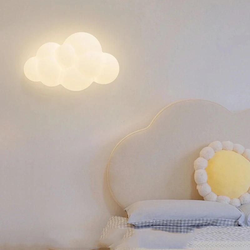 Applique murale en forme de nuage blanc pour chambre d'enfant