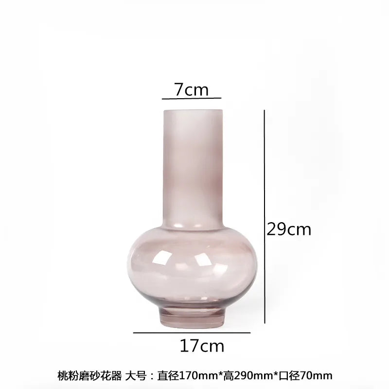 vase en verre givré pour fleurs et décoration d'intérieur - vue 12 sur 14