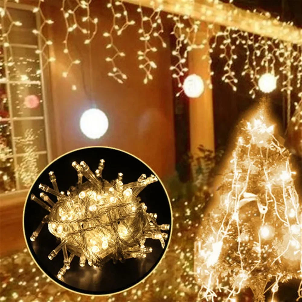 guirlande lumineuse extérieure décorations de Noël pour hiver - vue 3 sur 12