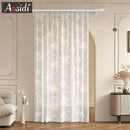 Voilage tulle floral moderne pour salon chambre fenêtre