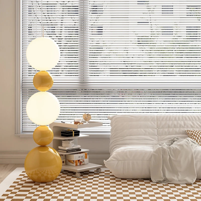 lampadaire crème nordique créatif pour décoration d'intérieur moderne - vue 6 sur 10