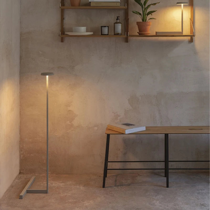 Lampadaire LED design moderne pour chambre à coucher décoration main contrôleur lampe sur pied luminaire nordique lampe de bureau - vue 4 sur 9
