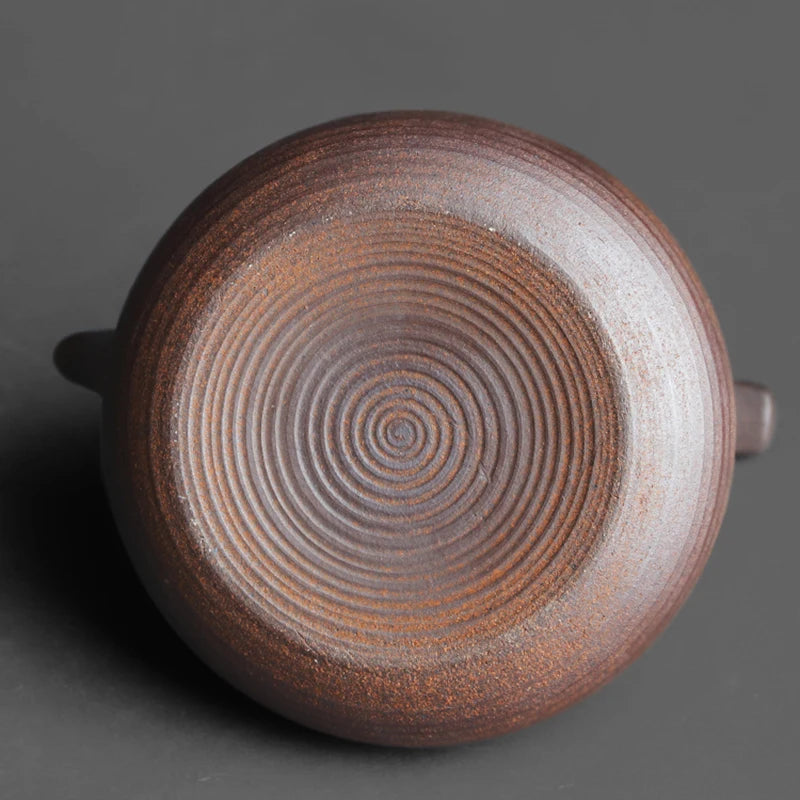 Théière japonaise artisanale en grès style rétro kungfu - vue 5 sur 7