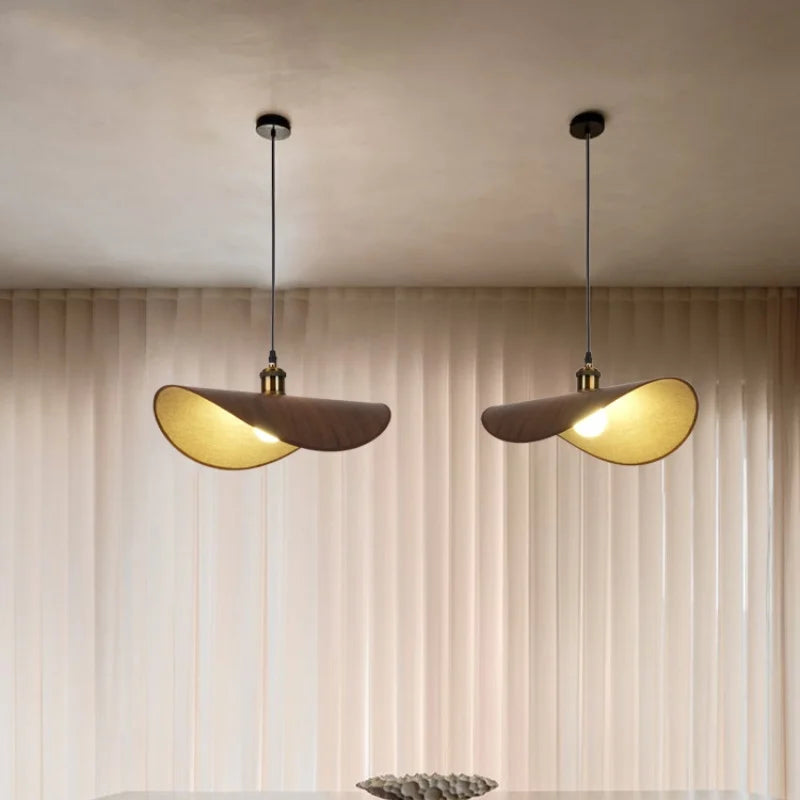suspension Wabi Sabi minimalisme E27 Led lumière rétro chapeau Led suspension lampe salle à manger nordique lampe Led Droplight Luminarias - vue 5 sur 22