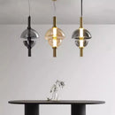 suspension en verre coloré design nordique pour éclairage élégant