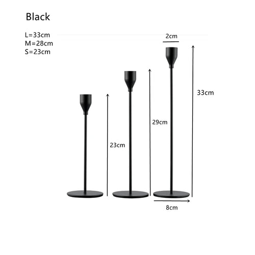 lot de 3 bougeoirs en métal décoration élégante pour mariage et fêtes - vue 22 sur 21