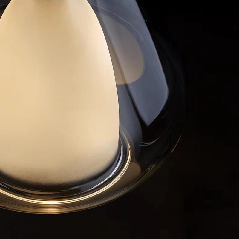Suspension en verre lustre Led moderne lampe pendante de luxe cuisine salon chambre à côté de la lampe lustre en cristal