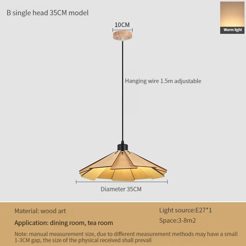 plafonnier en bois rétractable pour décoration intérieure lumineuse - vue 13 sur 18