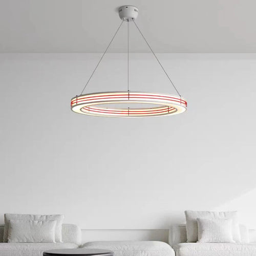 lustre art déco avec anneau pour éclairage suspendu réglable - vue 2 sur 16