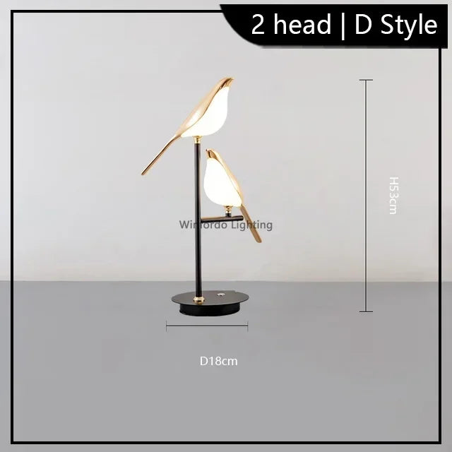 lustre led 	 art oiseau loft originalité décoration - vue 13 sur 18