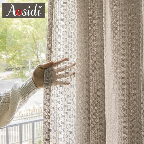Voilage tulle moderne rayé pour salon chambre fenetre