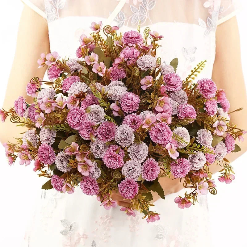 bouquet de lilas artificiels en soie pour décoration florale - vue 3 sur 12