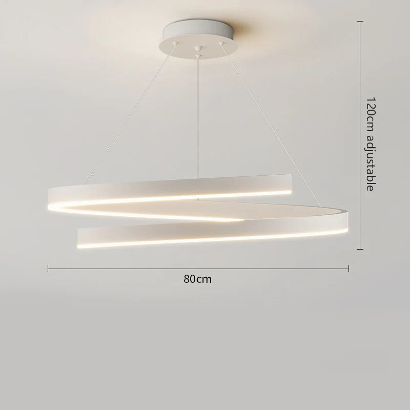lustre à anneau simple moderne en fer doré avec éclairage LED intérieur - vue 8 sur 15