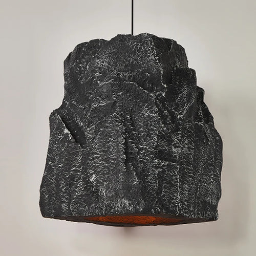 lustre nordique fait main imitation pierre style wabi sabi - vue 4 sur 7