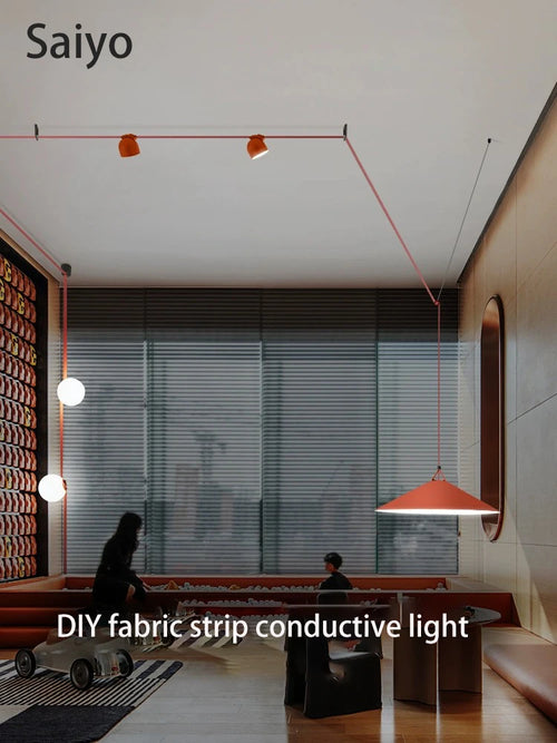 lampe led en tissu tricoté bande lumineuse pour loft - vue 2 sur 28