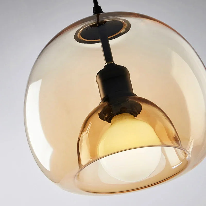 Suspension boule en verre design moderne décoratif intérieur