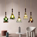 suspension nordique en cuivre avec verre teinté pour intérieur élégant