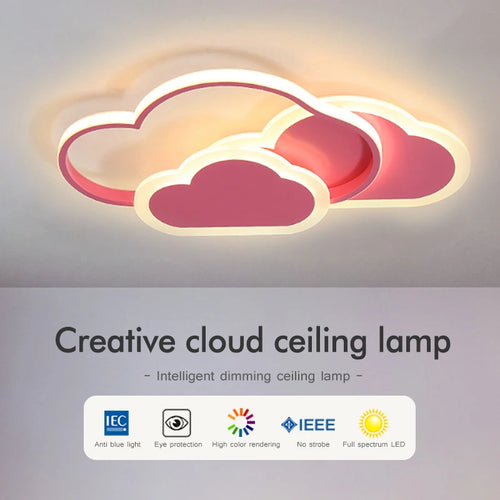 plafonnier led moderne creative cloud luminosité réglable grand panneau lumineux - vue 2 sur 16