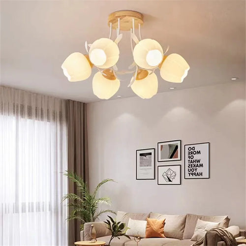 lustre créatif fleurs décoration nordique pour intérieur moderne - vue 3 sur 24