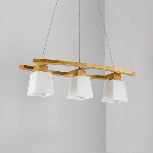 suspension moderne en bois nordique style japonais pour espaces contemporains