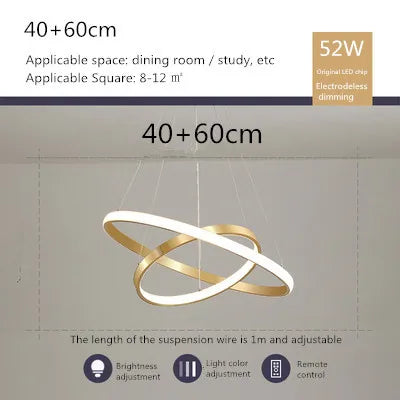 lustre moderne en style nordique avec télécommande et lumière led - vue 16 sur 30