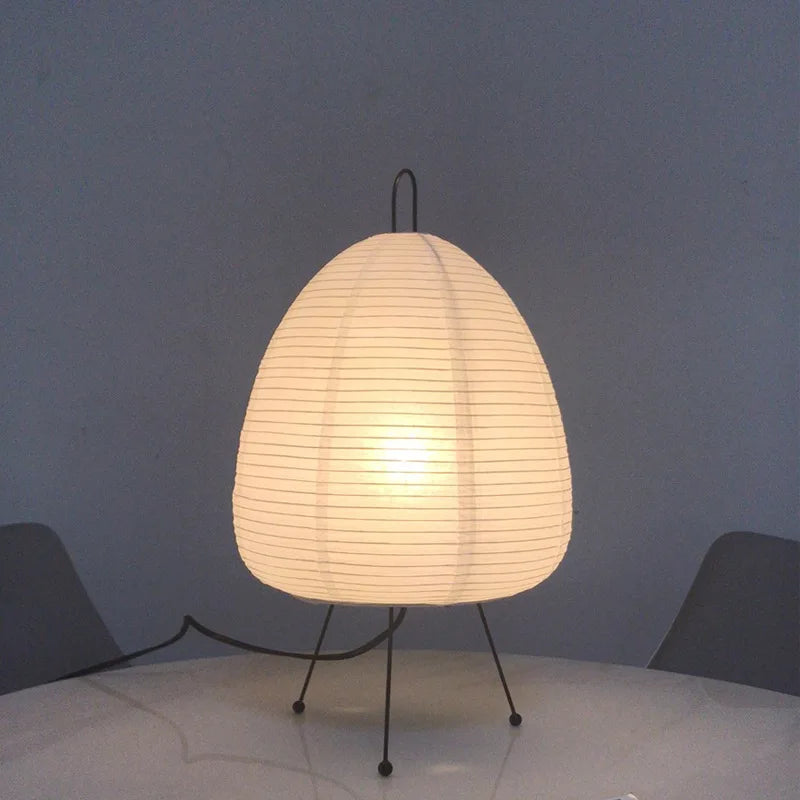 lampe de Table Style japonais papier de riz trépied lampe de bureau décor à la maison lumières créatives salon étude chambre lampe E27 lumières pour la maison