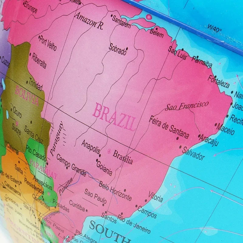 globe terrestre lumineux hd pour étudiants en anglais et chinois - vue 7 sur 7