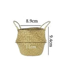 panier suspendu en osier pour rangement et décoration