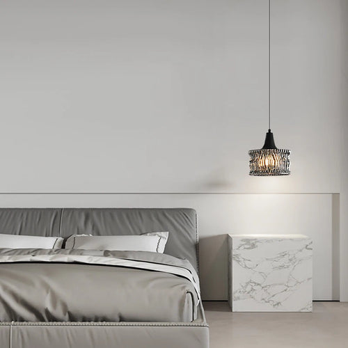 suspension italienne minimaliste en cuivre et verre haut de gamme - vue 4 sur 7