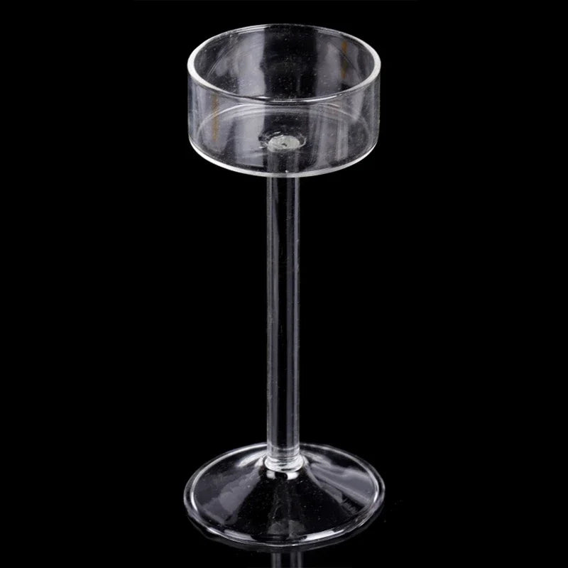 grand bougeoir en verre pour décoration de mariage et fête romantique - vue 9 sur 9