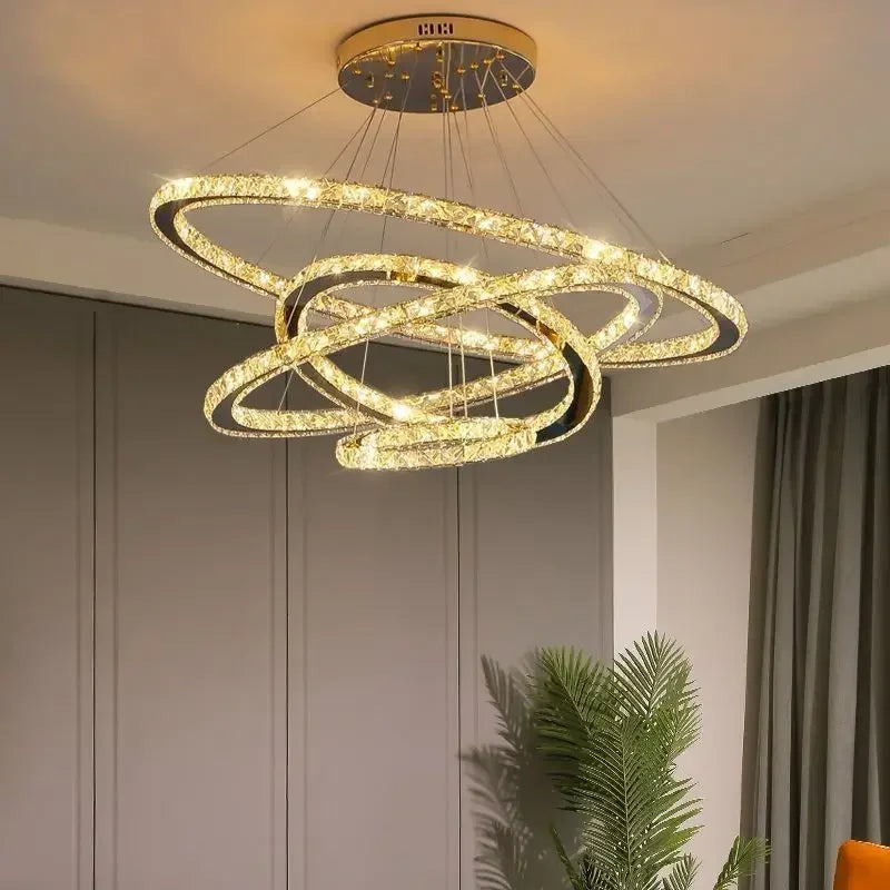 lustre en cristal winfordo pour hall d'exposition